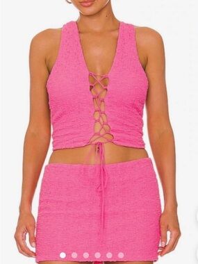 Revolve h:ours Raine top and Aly micro mini skirt